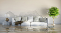 Wohnzimmer unter Wasser